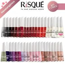 Esmalte Risqué kit com 40 cores sortidas sem repetição Hipoalergenico