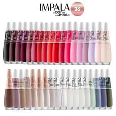 Impala: Kit com 36 Esmaltes para Unhas de Mãos e Pés - Manicure