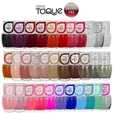 Esmalte Efeito Gel Novo Toque Kit 36 Cores Sortidas Seca Sem Cabine Manicure Pedicure Lançamento