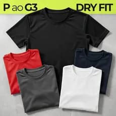 KIT 2 CAMISETAS DRY FIT - Camisetas Padrão e Plus Size Academia Treino Musculação Tecido Furadinho Leve - ENVIO RÁPIDO