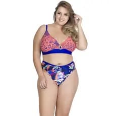 Biquíni Plus Size Com Detalhe Em Renda Acqua Rosa