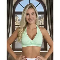 Top De Pescoço Feminino Para Malhar Fitness Em Suplex Liso