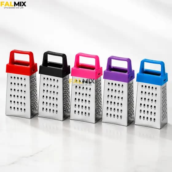 Mini Ralador 4 Faces Aço Inox Multifuncional para Queijo Alho Gengibre Chocolate Legumes Kit 2 4 ou 6 Unidades