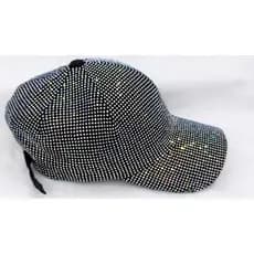 Boné Preto com Brilho Strass