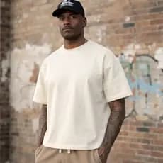 Camiseta Box Fit Oversized Masculina - Camiseta Oversized Estilo Americano Curta