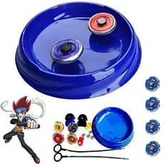 Brinquedo 4 Beyblade Com Metal Led + 2 Lançador + Arena,Com Led Super Rápida Pronta Para Batalha +Arena Clash de Combate