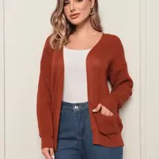Casaco De Frio Feminino Longo Cardigan Coreano Cardigã Inverno
