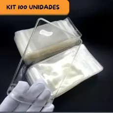 Kit 100 Mini Saco de Plástico Transparente Fecho Hermético Ideal p Pequenos Itens Joias Bijuterias