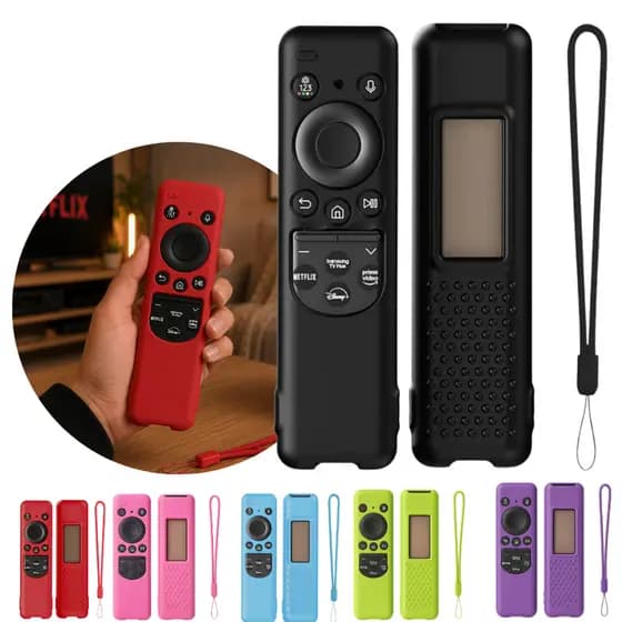 Kit Capa Case Controle de Silicone Antiderrapante Várias Cores com Alça Smart Tv Samsung Anti Queda