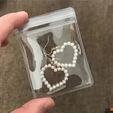 Mini Saco de Plástico Transparente com Fecho Hermético Ideal para Joias, Bijuterias e Pequenos Itens