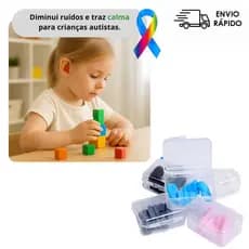 Protetor Auricular Tampão de Ouvido Silicone 3 Camadas Redução de Ruído Reutilizável