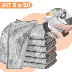 Kit  5 a 50 Panos  De Limpeza Tira Gordura Malha de Aço – Ideal para Louças, Panelas e Freezer Limpeza Pesada
