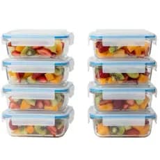 1 a 5  Potes Herméticos Marmita de Vidro 630ml Vidro Microondas Geladeira Forno Fitness