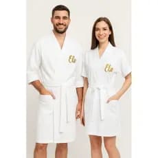Roupão Adulto Banho Ele  Ela Unisex Felpudo- Atoalhado