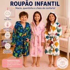 Roupão Infantil Menina e Menino / Varias cores, Mantinha, Para o Frio Conforto e Elegância.