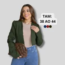 BLAZER FEMININO CASAQUINHO ALFAIATARIA CASACO SOCIAL LINDO