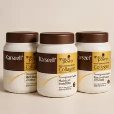 Kit Cronograma Capilar Completo Karseell – 3 Máscaras (Hidratação, Nutrição e Reconstrução)