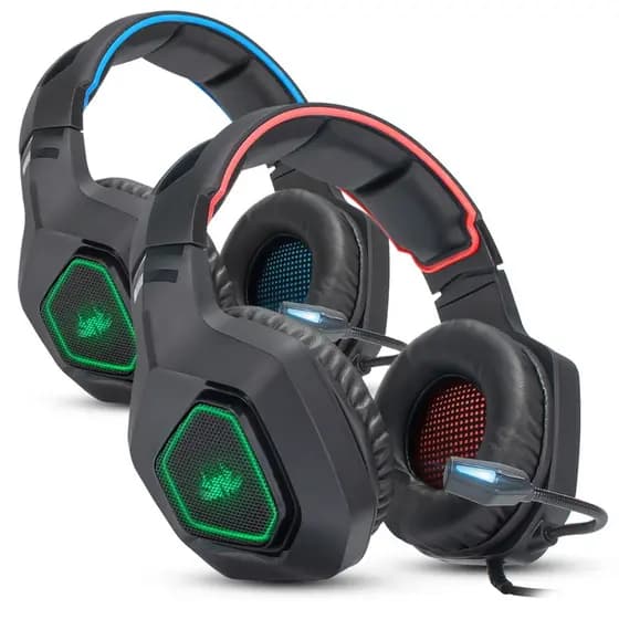 Fone De Ouvido Gamer Headset  com Microfone Headphone Usb Rgb Pc P2 P3 Xbox Ps5 Knup
