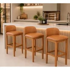 Kit 3 Banquetas Area Gourmet Onix Ilha Baixa Courino