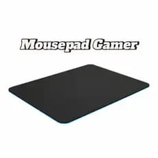 Mousepad Gamer 24x20 Preto Jogos Home Office Antiderrapante  Tecido Emborrachado