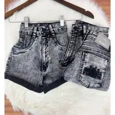 Short Bermuda Feminina Pimenta Original - Sal e Pimenta Com Elastano Cintura Alta