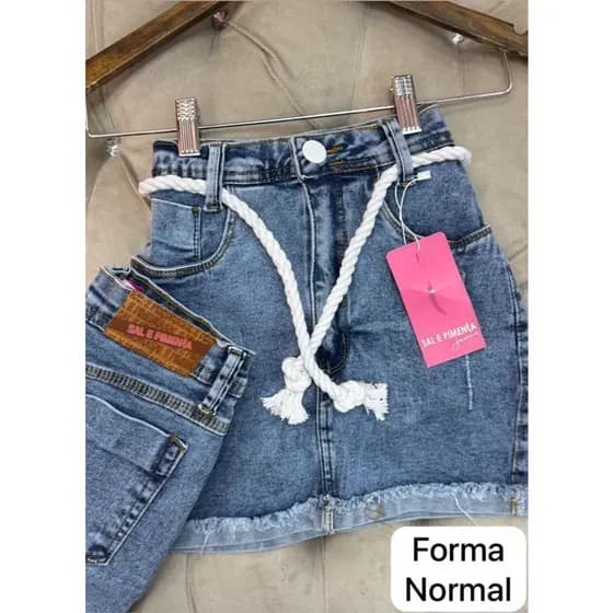 Saia Feminina Sal e Pimenta Saia Jeans