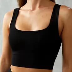 Top Academia Feminino Fitness Poliamida Canelado Sem Transparência para Treino Tops