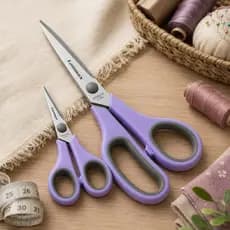 Kit Tesoura Costura 2 Peças 8.5 E 4.5 Multiuso Profissional Alfaiate Lanmax