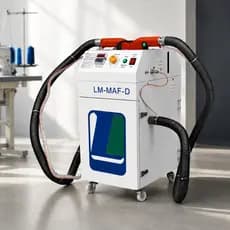 Máquina Portátil Arrematar Fios E Linhas 2 Cabeças 2 Motores Corte e Sucção Lanmax LM-MAF-D 220v