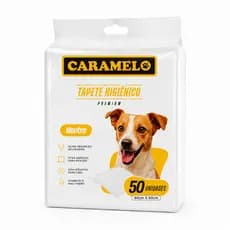 Tapete Higiênico Premium 50 unidades  - Caramelo - Ultra Absorção Combate Mau Cheiro