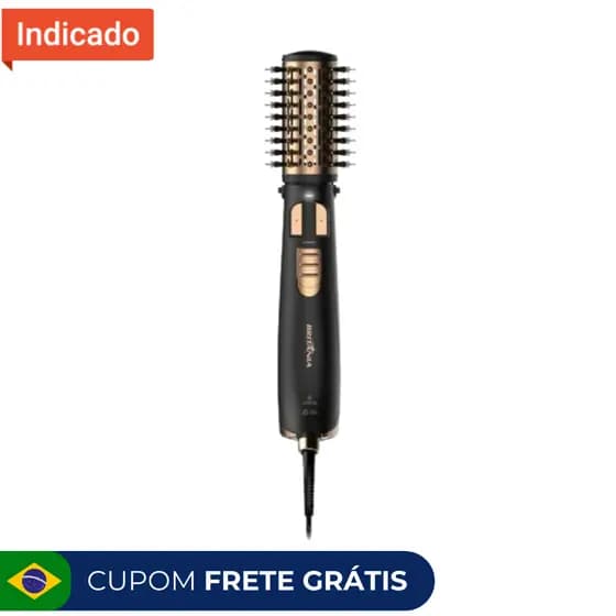 Escova Rotativa Britânia Ber21pd 3 Temperaturas Cor Preto E Dourado Preto/dourado 127/220v