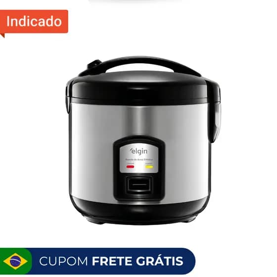 Panela Elétrica Inox Elgin 10 Xícaras - 700w - Panela de Arroz Cozinha e Frita
