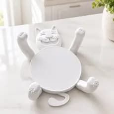 Suporte Para Xícara Gato Articulado Porta Copo Criativo Decorativo Mesa Escritório Cozinha Porta Copo Xícara Caneca Gato