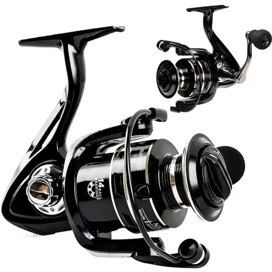 Molinete Pesca Pesada Alto Mar NX 7000 - 15 Rolamentos  Drag: 14kg - Carretel e Manivela Aluminio