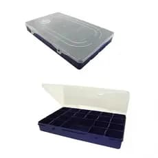 ESTOJO PARA PESCA MULTIUSO SIMPLES HI - 21 DIVISÕES 35X22X4.5CM AZUL