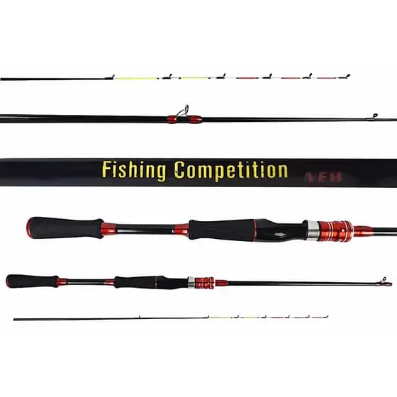 VARA PARA MOLINETE ULTRALIGHT CMIK FISHING COMPETITION 1.50M VERMELHA - 2-6LB - 2 PARTES
