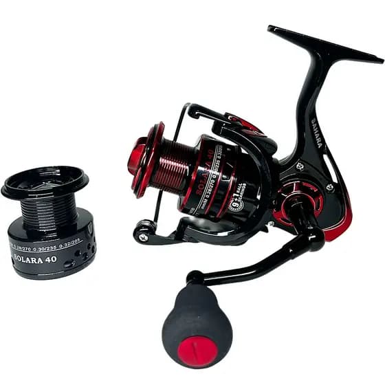 MOLINETE DE PESCA PESADA SAHARA SOLARA 40 - 10 ROLAMENTOS - DRAG: 10KG C/ CARRETEL EXTRA