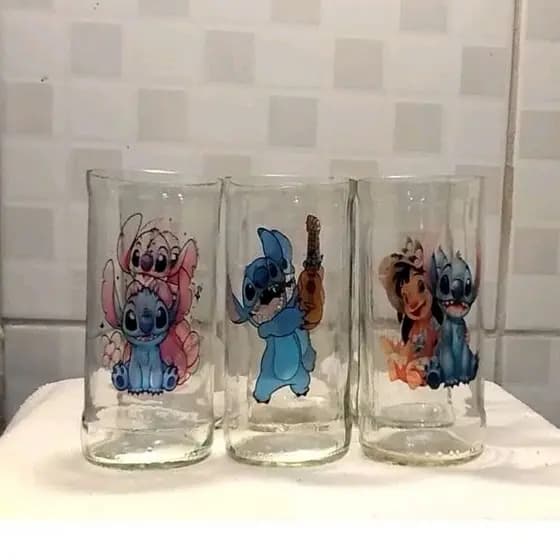 COPOS LILO E STITCH Jogo com 6 copos personalizados Lilo e Stitch