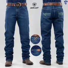 Calça country ariat rodeio Américana laço cowboy cut Ariat yellow stone jeans