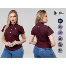 camisa manga curta country feminina ariat