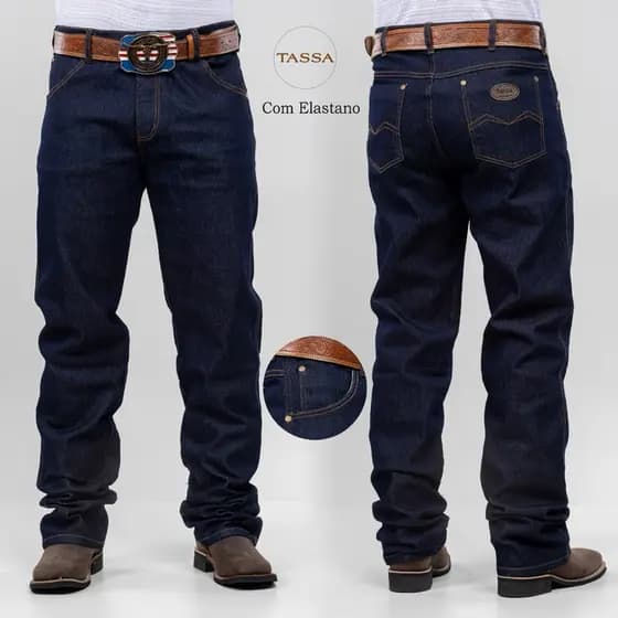 Calça tassa jeans clara escura masculina moda contry cowboy