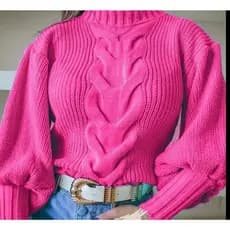 Blusa de frio feminina estilo blogueirinha moda 2023