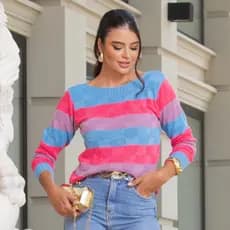 Blusa de frio feminina charmosa inverno 2024