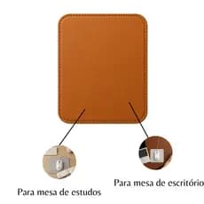 Mouse Pad Pequeno Couro Sintético Caramelo