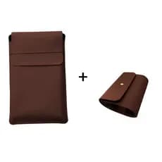 Case para Notebook mais Porta Carregador Marrom