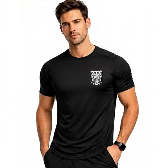 Camiseta Anime Attack On Titan shingeki no kyojin Unissex 100% Algodão