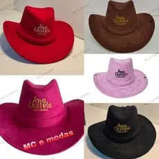Chapéu Ana Castela Bordado Country Feminino Adulto / Juvenil Camurça Sertanejo Cowboy Rodeio 2026