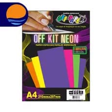 Kit Neon A4 180g 20 folhas Off Paper