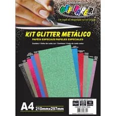 Papel Glitter Metálico 250g