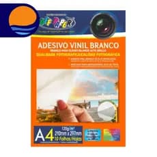 Vinil Adesivo Branco 120g A4 Off Paper